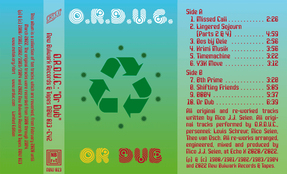 The full sleeve from the cassette album "Fast Forward" by O.R.D.U.C..